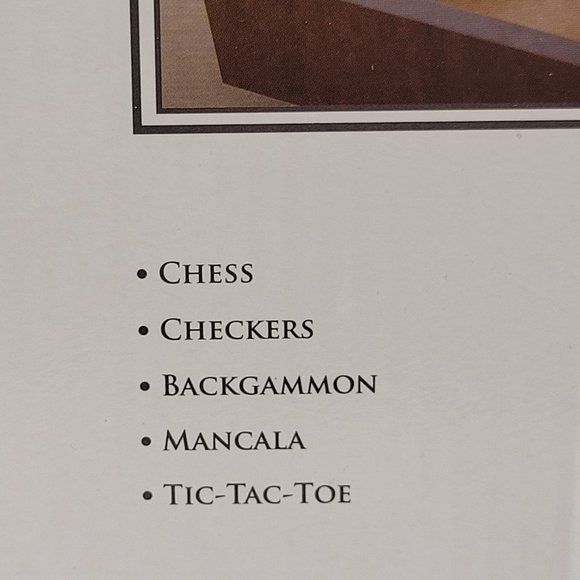 Deluxe Game House Mahogany Wood Style Craftsman Collection 10 Game Boards NEW - Picture 8 of 11